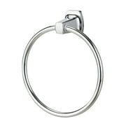 Mainstays Square Style Wall Mount Steel Towel Holder Ring, Chrome Finish