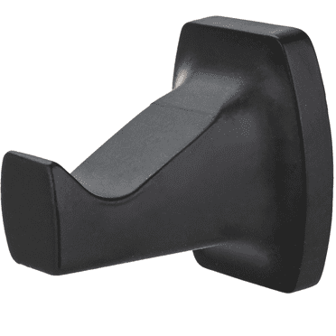 Mainstays Square Style Zinc Alloy Robe Hook, Black, 1.77 in x 1.38 in x 1.97 in