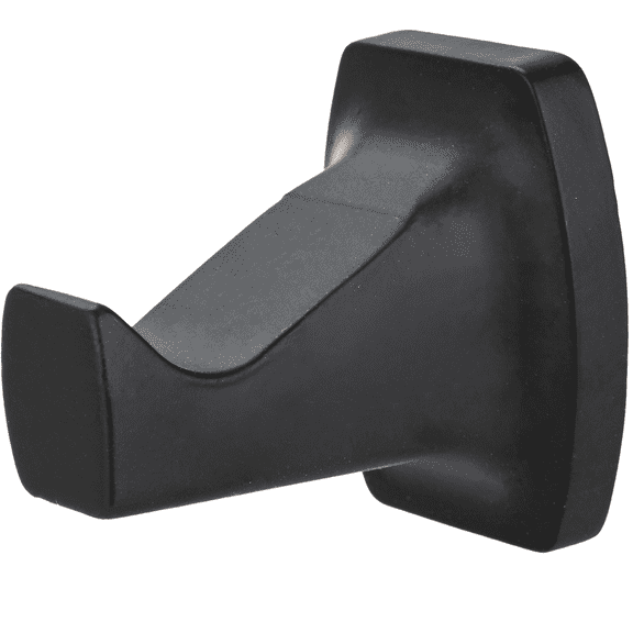 Mainstays Square Style Zinc Alloy Robe Wall Hook for Interior Locations, Black, 1.77 in x 1.38 in x 1.97 in