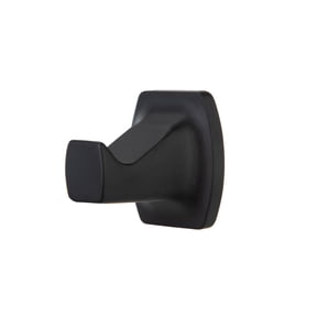 Mainstays Zinc Alloy Square Wall Mount Robe Hook Matte Black Finish with Hardware