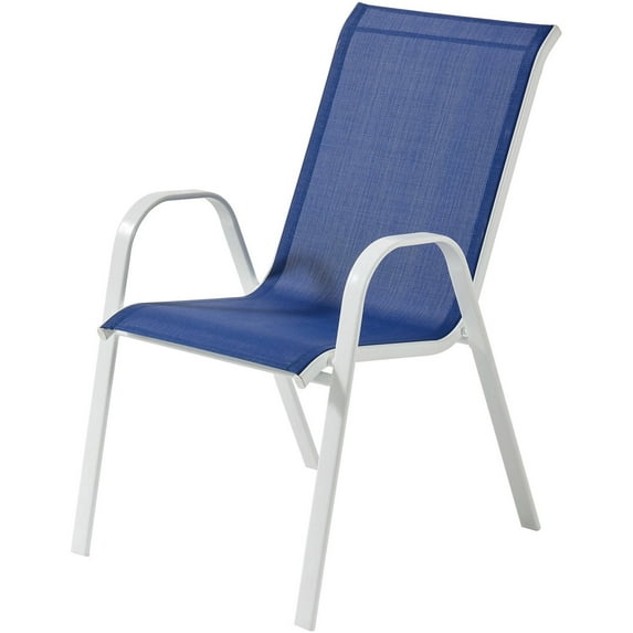 Mainstays Stack Mesh Chair, Blue