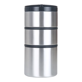 Mainstays Stacking Food Jar Insulated Food Storage Container, Stainless Steel, Round, 41 oz