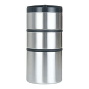 Mainstays Stacking Food Jar Insulated Food Storage Container, Stainless Steel, Round, 41 oz, Ideal Use for Workday Meals and Travel to Keep Meals Hot and Cold