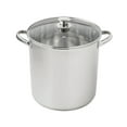 thumbnail interactive-video image 1 of Mainstays Stainless Steel 12-Quart Stock Pot with Glass Lid, Induction Compatible, Stainless Steel, Dishwasher Safe, 1 of 15