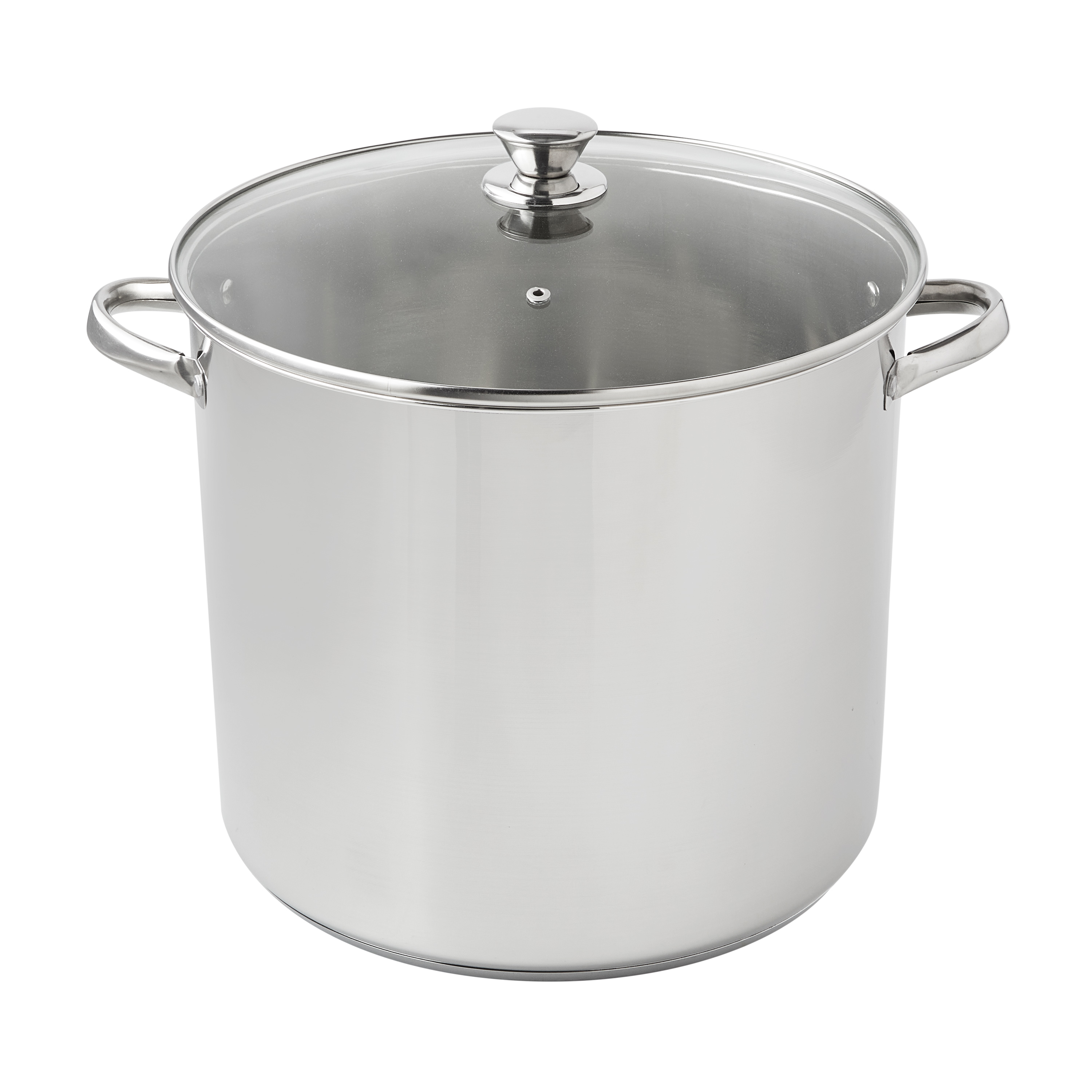 Mainstays Stainless Steel 20-Quart Stock Pot with Glass Lid - image 1 of 6