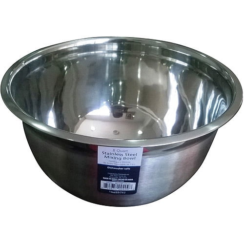 Mainstays Stainless Steel 8 Quart Mixing Bowl