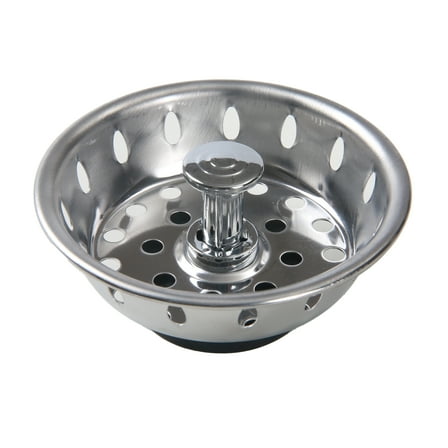 Mainstays Stainless Steel Deluxe Kitchen Sink Strainer Silver for 3.5" Drains