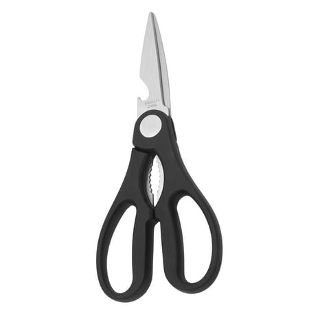 Mainstays Stainless Steel Multi Purpose Utility Scissors with Black Plastic Handle