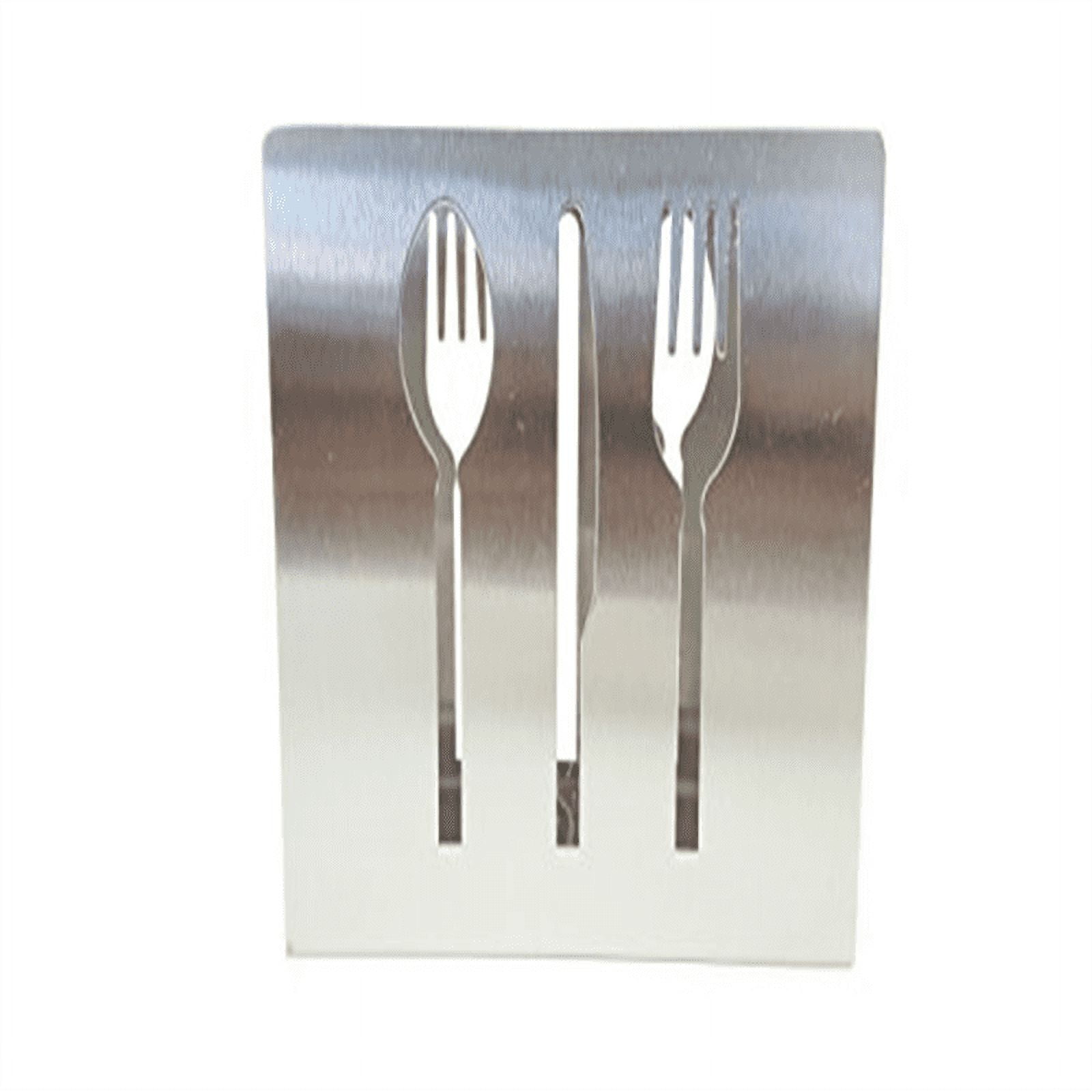 Mainstays Stainless Steel Utensil Shaped Cut-outs Napkin Holder