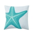 thumbnail image 1 of Mainstays Starfish Decorative Pillow, 18" x 18", Aqua, 1 of 6