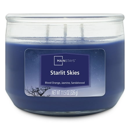 Mainstays Starlit Skies Scented 3 Wick Candle, 11.5 oz.