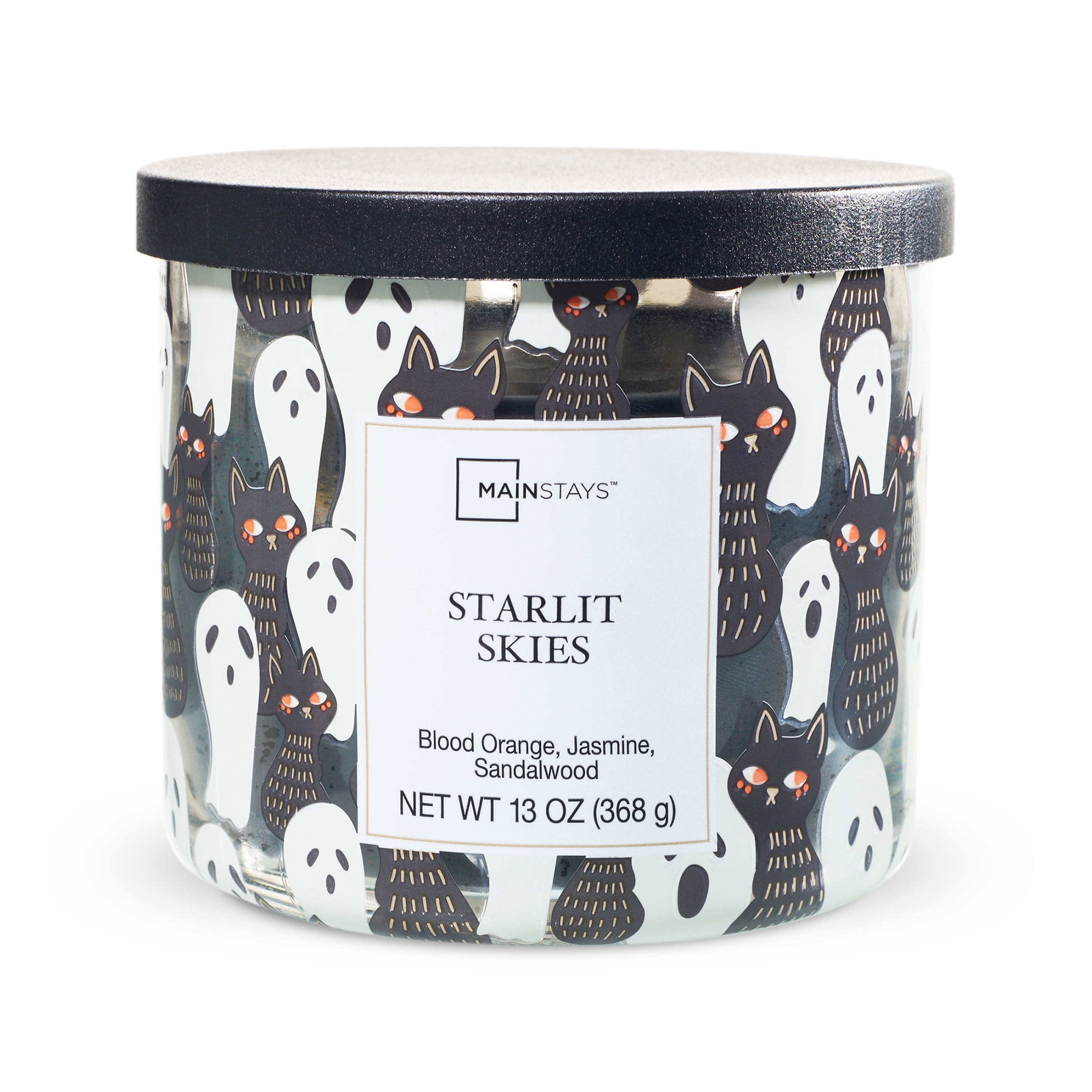 Mainstays 3-Wick Starlit Skies Scented Candle with Halloween Wrap, 13 oz