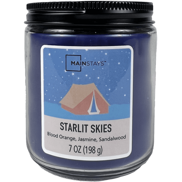 Mainstays Starlit Skies Scented SingleWick Twist Jar Candle, 7 oz
