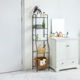 thumbnail interactive-video image 1 of Mainstays Matte Black Steel 5-Shelf Bathroom Storage Tower Unit, 1 of 20