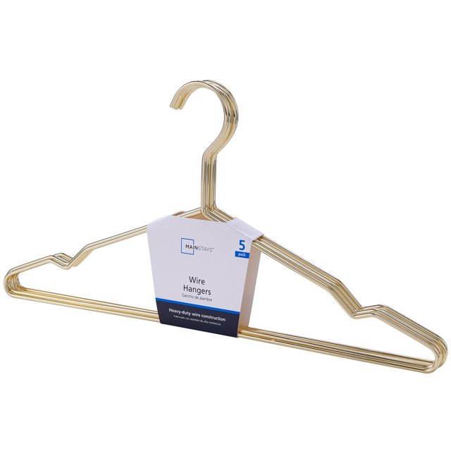 Mainstays Steel Wire Clothes Hangers, 60 Count