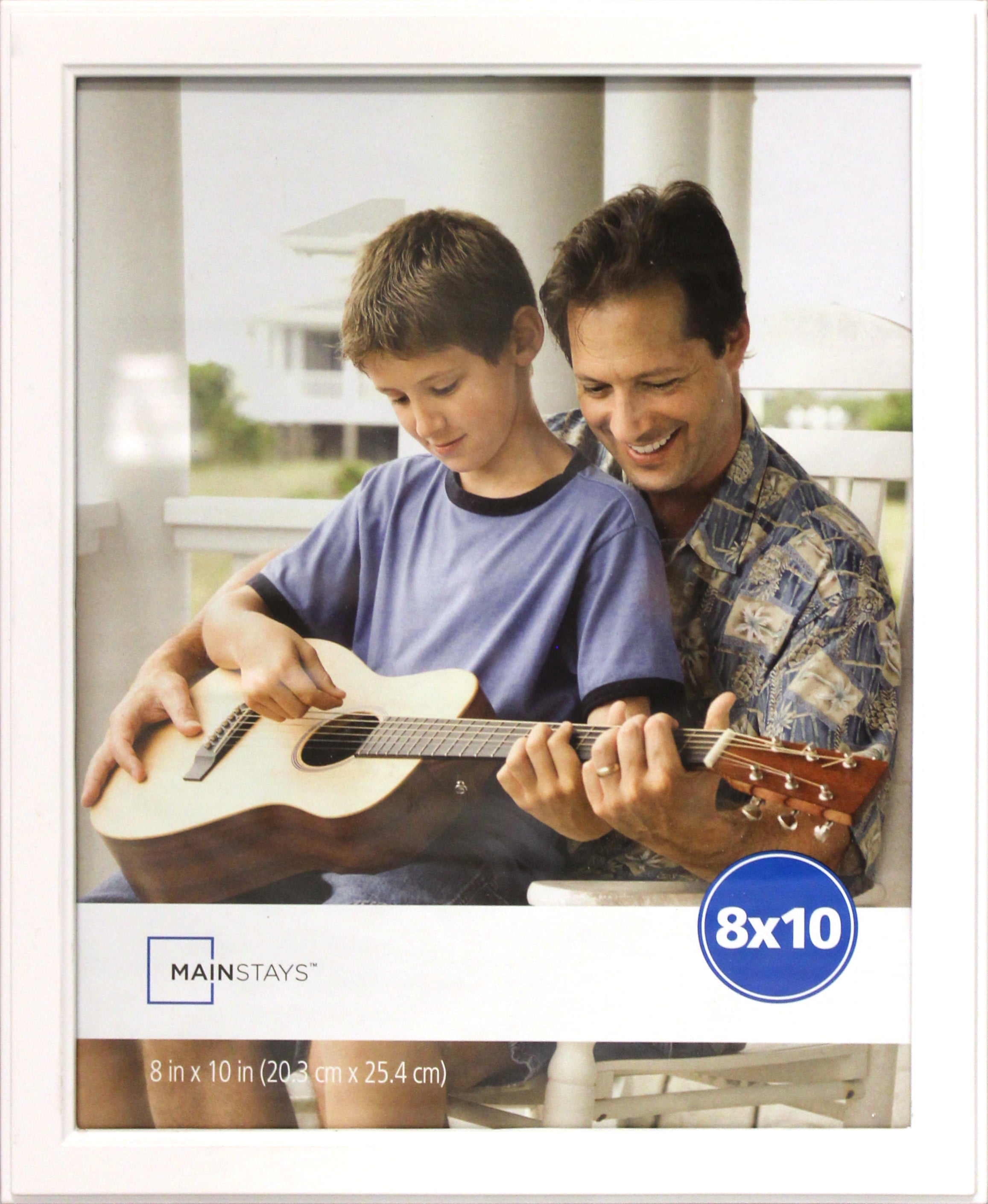 Mainstays Step Picture Frame, 8 x 10, White, Tabletop or Wall Display ...