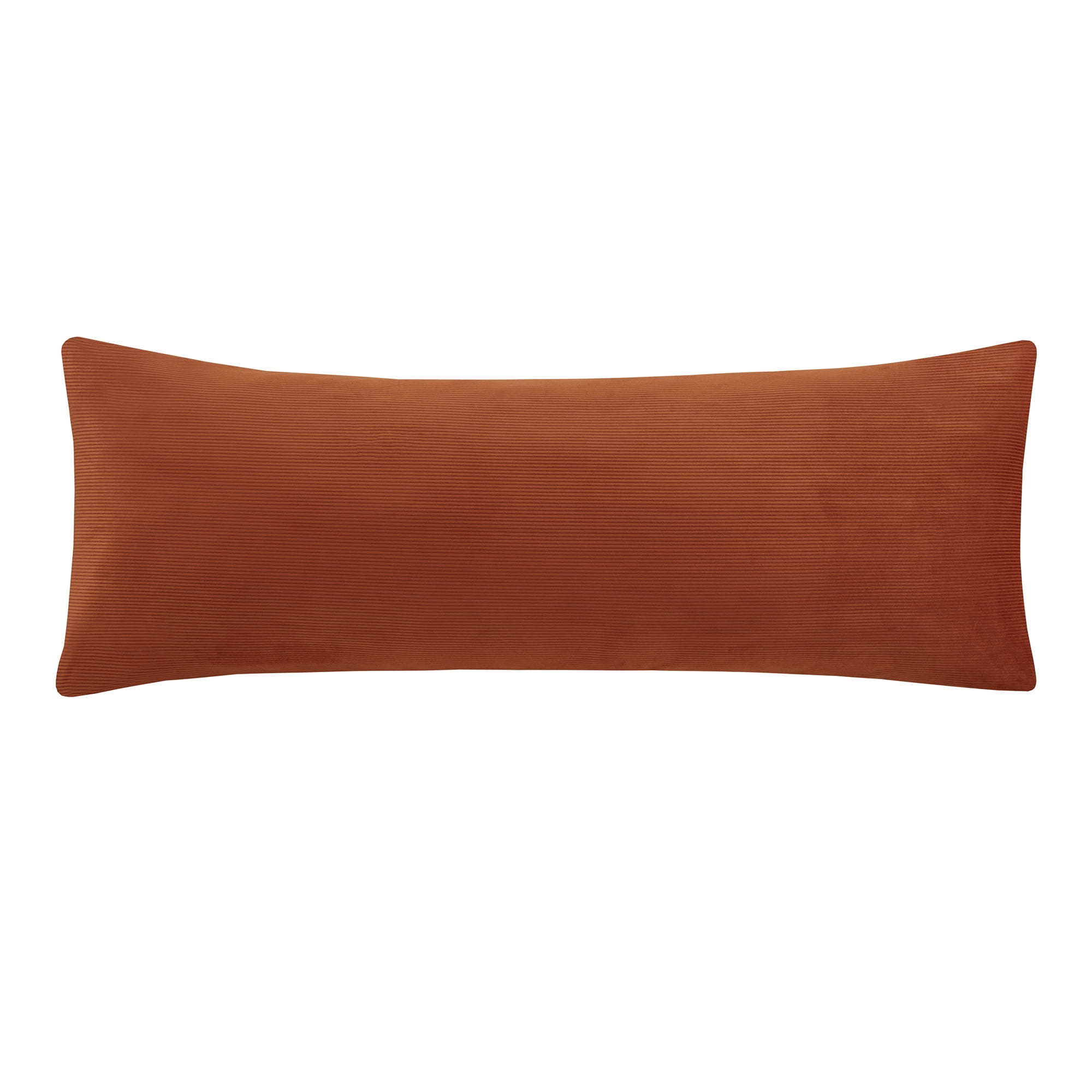 Mainstays Body Pillowcase – Velvet Ribbed – Rust Red – 20"x52" – 1 Pack