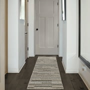 Mainstays Studio Plush Pixel Tan/Gray Indoor Runner Rug, 22 in x 60 in