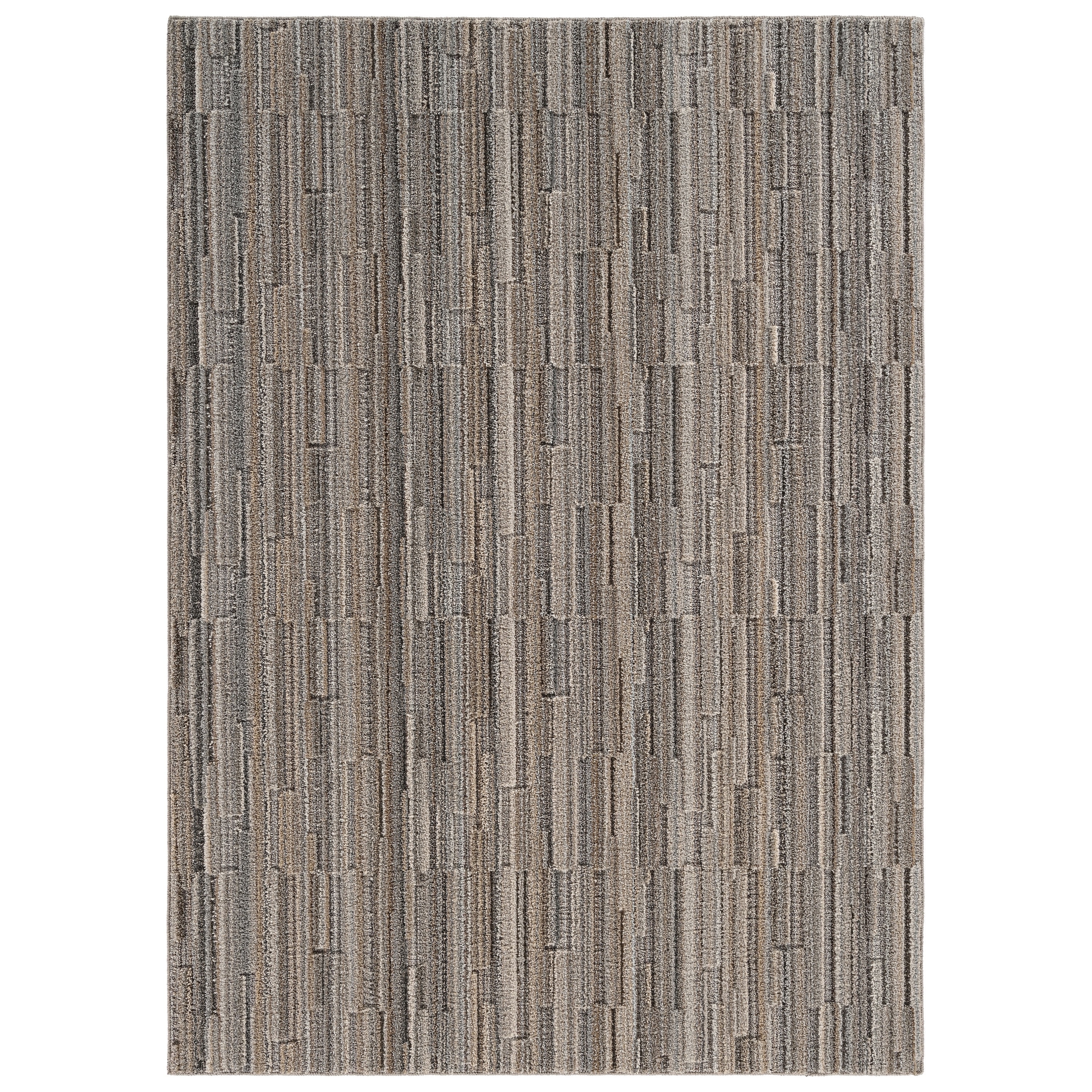 Mainstays Studio Plush Pixel Tan/Gray Indoor Area Rug, 5' x 7'
