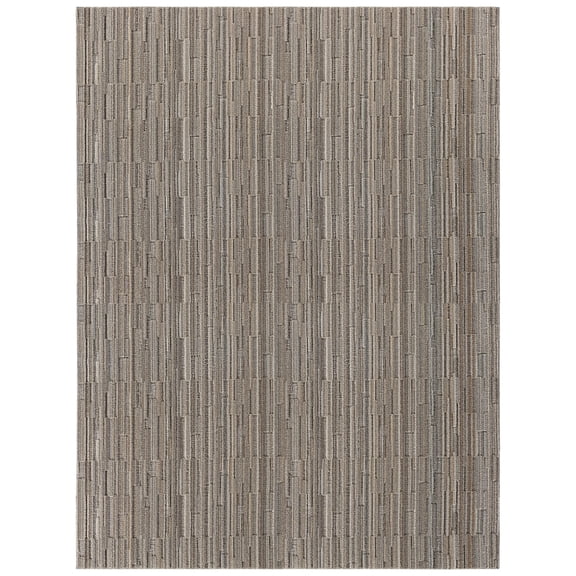 Mainstays Studio Plush Pixel Tan/Gray Indoor Area Rug, 9' x 12'