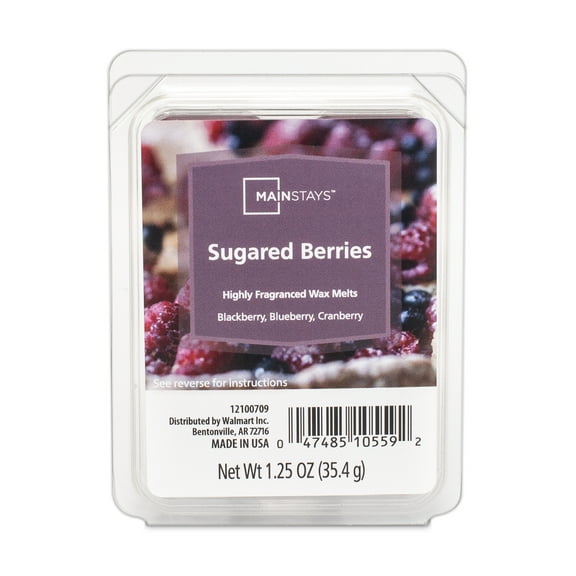 Mainstays Sugared Berries Scented 6 Cube Wax Melt, 1.25 oz