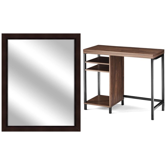 Mainstays Sumpter Park Cube Storage Computer Desk and Espresso