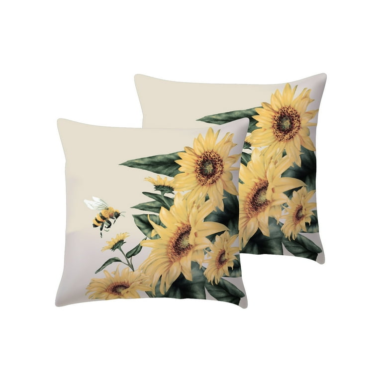 Outdoor pillows with sunflowers 2025