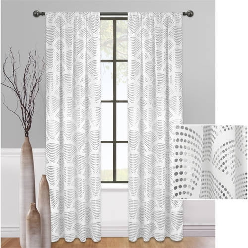 Mainstays Sunrise Metallic Window Curtain Panel