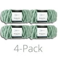 thumbnail image 1 of Mainstays Super Bulky Acrylic Green Yarn, 26 yd (4 Pack), 1 of 6