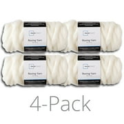Mainstays Super Bulky Acrylic Ivory Yarn, 26 yd 4 Pack