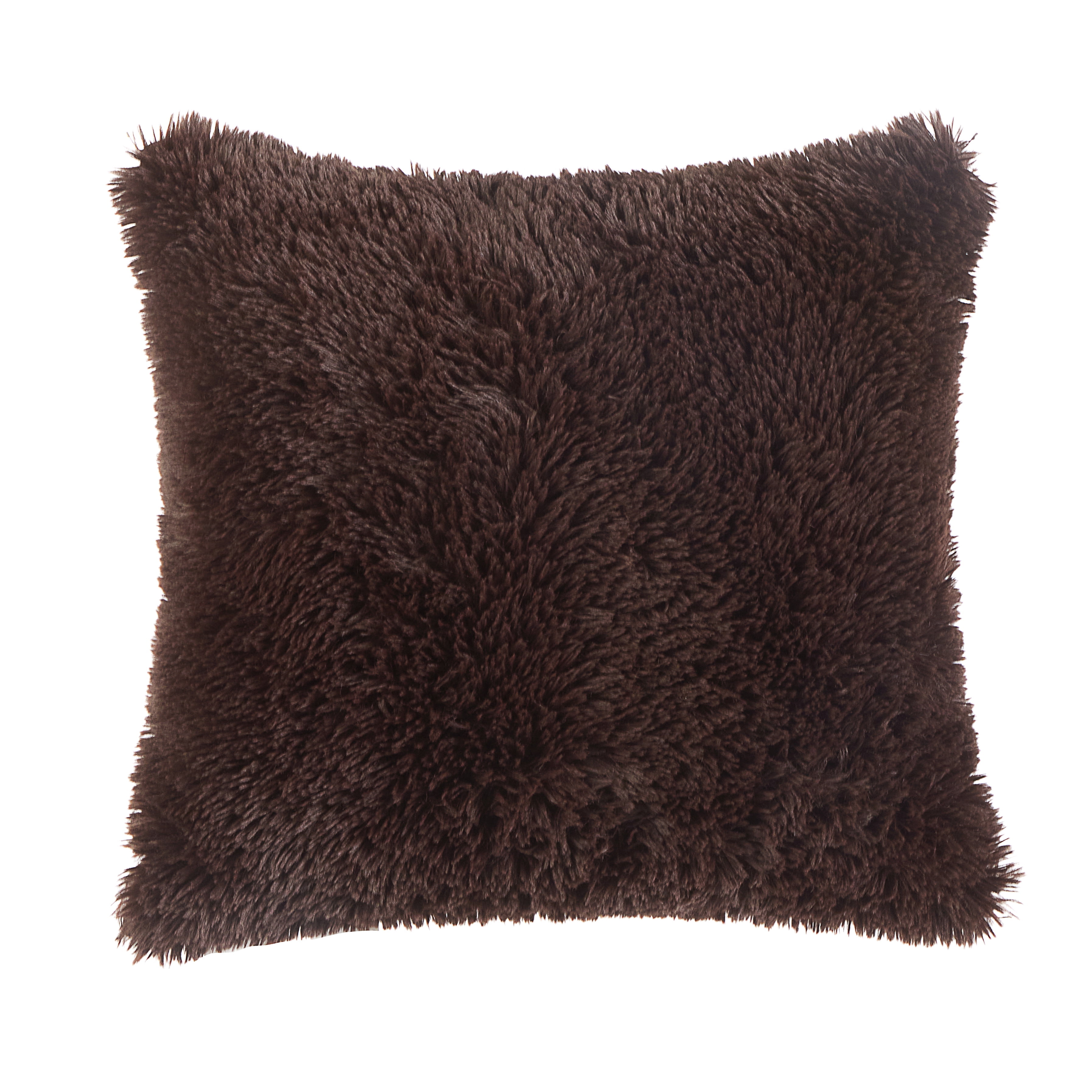 White 24 in. W x 24 in. L Faux Fur Square Shag Throw Pillow 507961GYH - The  Home Depot