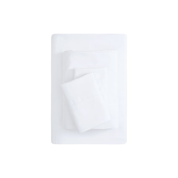 Mainstays Super Soft Brushed Microfiber Bed Sheet Set, Arctic White, Full, 4 Piece