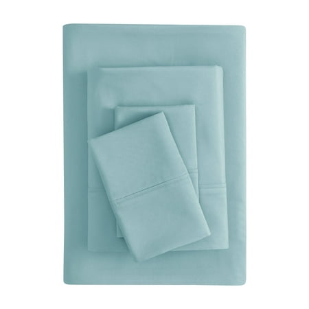 Mainstays Super Soft Brushed Microfiber Bed Sheet Set, Blue Cameo, Queen, 4 Piece