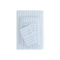 thumbnail image 1 of Mainstays Super Soft Brushed Microfiber Bed Sheet Set, Blue Stripe, King, 4 Piece, 1 of 12