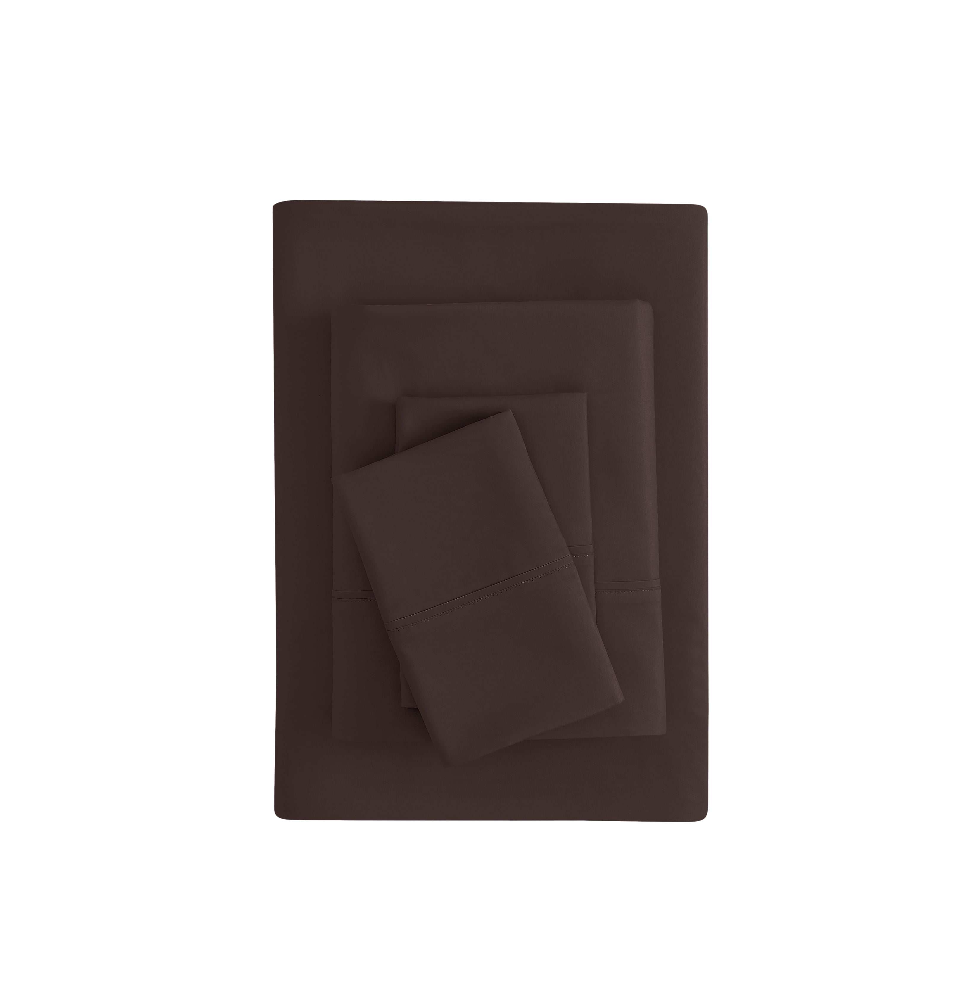 Mainstays Full Microfiber Bed Sheet Set Caffeine Brown 4 Piece