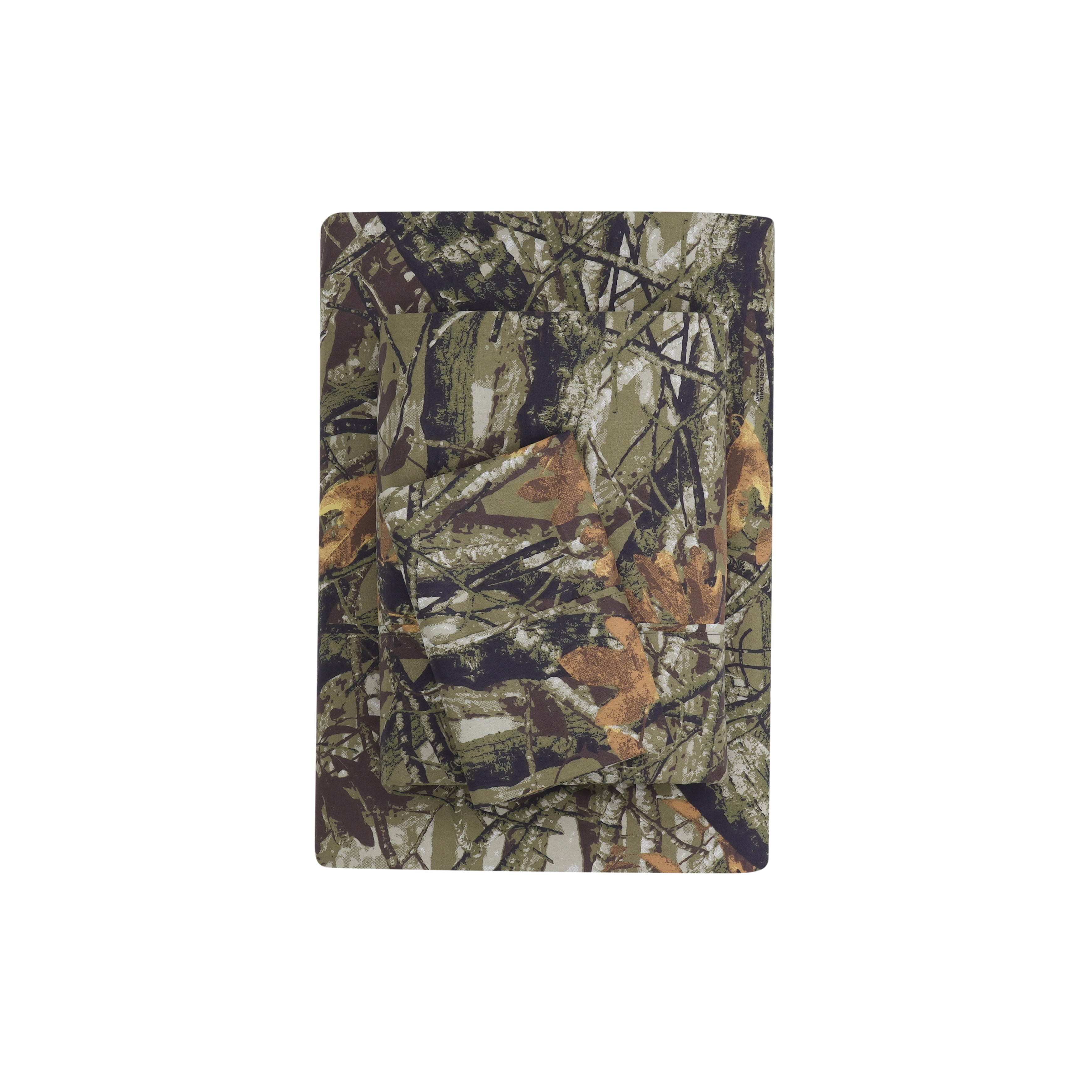 Mainstays Super Soft Brushed Microfiber Bed Sheet Set, Camo, Twin-XL, 3 Piece