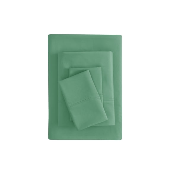 Mainstays Super Soft Brushed Microfiber Bed Sheet Set, Green Sage, Full, 4 Piece