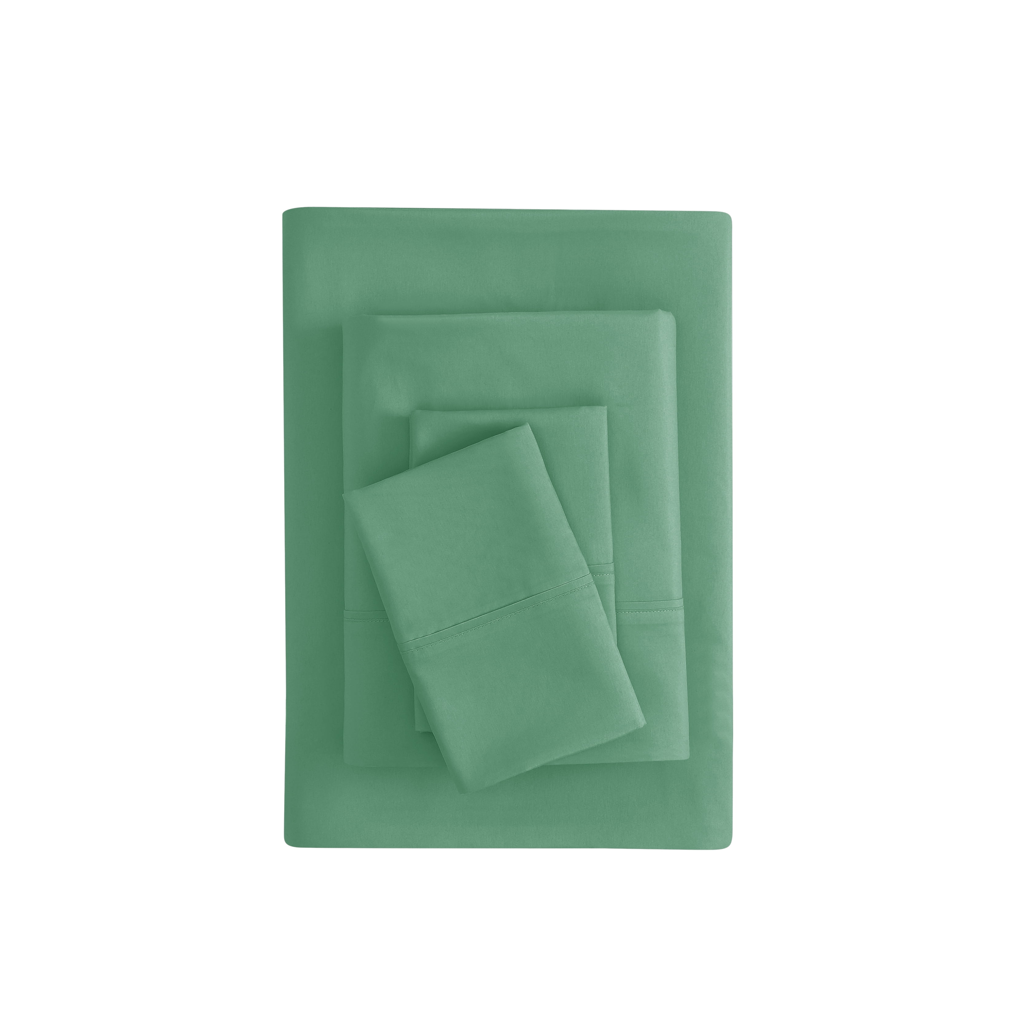 Mainstays Super Soft Brushed Microfiber Bed Sheet Set, Green Sage, King, 4 Piece