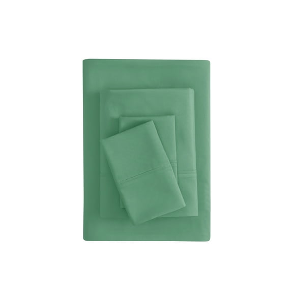 Mainstays Super Soft Brushed Microfiber Bed Sheet Set, Green Sage, Queen, 4 Piece