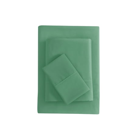 Mainstays Super Soft Brushed Microfiber Bed Sheet Set, Green Sage, Twin-XL, 3 Piece