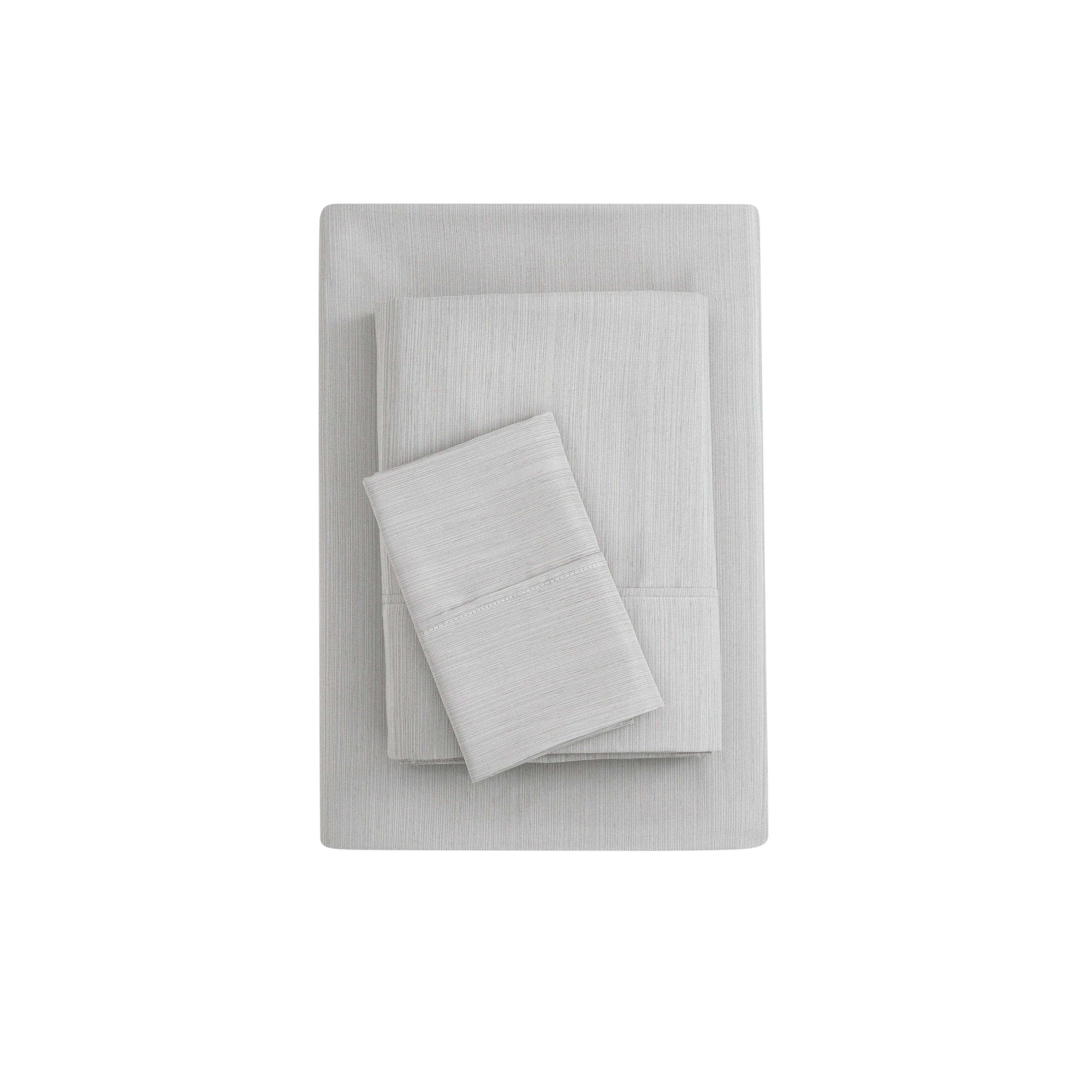 Mainstays Super Soft Brushed Microfiber Bed Sheet Set, Grey Stria, Twin-XL, 3 Piece