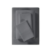 Mainstays Super Soft Brushed Microfiber Bed Sheet Set, King, Soothing Gray, 4 Piece