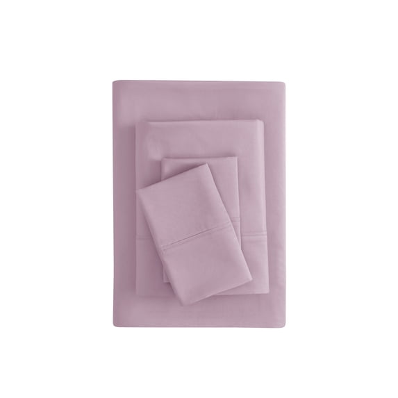 Mainstays Super Soft Brushed Microfiber Bed Sheet Set, Light Purple, Full, 4 Piece