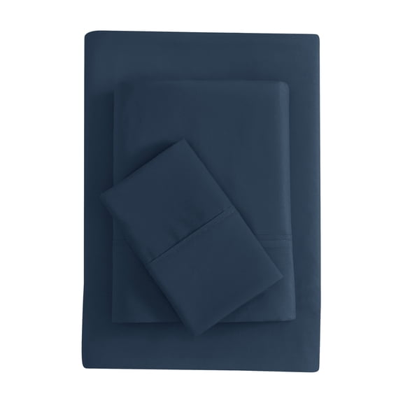 Mainstays Super Soft Brushed Microfiber Bed Sheet Set, Blue Cove, Twin, 3 Piece