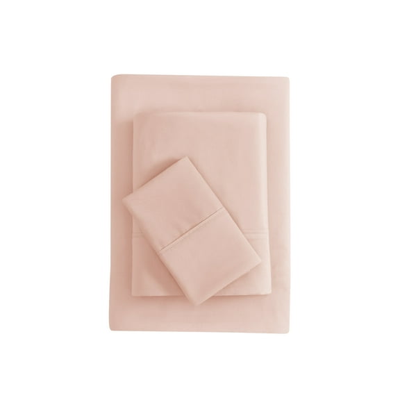 Mainstays Super Soft Brushed Microfiber Bed Sheet Set, Pink Blush, Twin-XL, 3 Piece