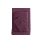 Mainstays Super Soft Brushed Microfiber Bed Sheet Set, Purple Eggplant, Twin-XL, 3 Piece