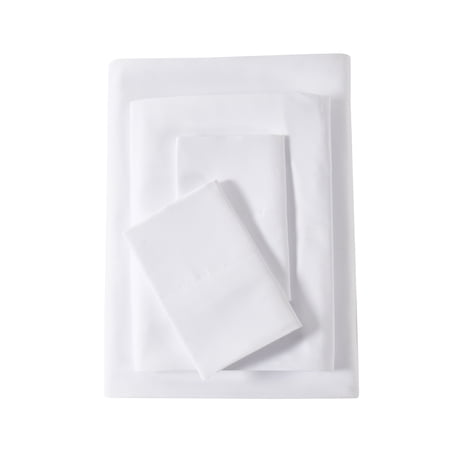 Mainstays Super Soft Brushed Microfiber Bed Sheet Set, Queen, Arctic White, 4 Piece