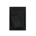 thumbnail image 1 of Mainstays Super Soft Brushed Microfiber Bed Sheet Set, Rich Black Embossed Stripe, Queen, 4 Piece, 1 of 12