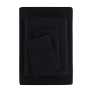 Mainstays Super Soft Brushed Microfiber Bed Sheet Set, Rich Black, Queen, 4 Piece