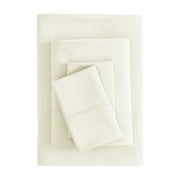 Mainstays Super Soft Brushed Microfiber Bed Sheet Set, Soft Ivory, King, 4 Piece